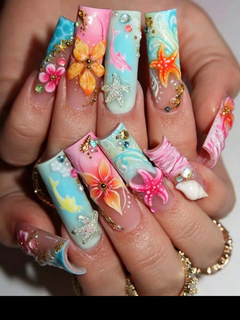 Nail art with rings